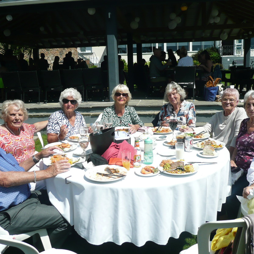 JAA members at a barbecue at Westhill Hotel.